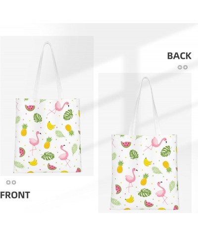 Flamingos Single Shoulder Fashion Canvas Tote Shopping Bags Handbags For Men And Women Flamingos34 $10.93 Totes