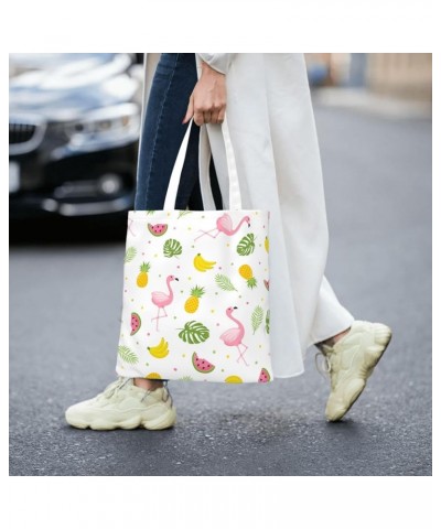 Flamingos Single Shoulder Fashion Canvas Tote Shopping Bags Handbags For Men And Women Flamingos34 $10.93 Totes