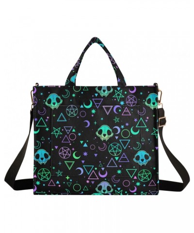 Magic Symbols Skulls Tote Bag for Women Corduroy Crossbody Bag Stylish Shoulder Handbag Casual Satchel Hobo Bag M $14.70 Satc...