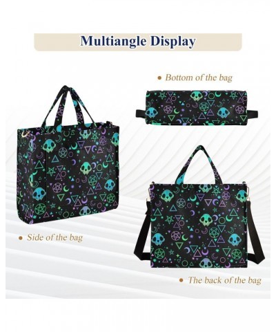 Magic Symbols Skulls Tote Bag for Women Corduroy Crossbody Bag Stylish Shoulder Handbag Casual Satchel Hobo Bag M $14.70 Satc...