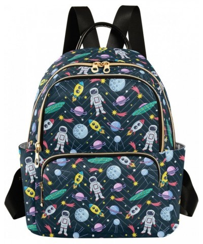 Space Stars Planets Rockets Fashion Backpack Purse for Women Multipurpose Casual Daypack with Multi Pockets & Secured Zipper ...