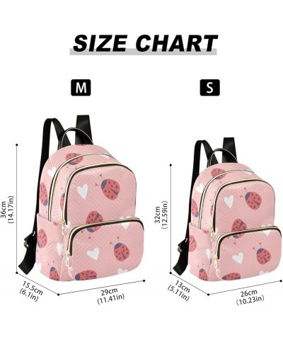 Mini Backpack Purse for Women Lightweight Girls Small Size Ladybird White Hearts School Teens College Traveling Small $13.20 ...