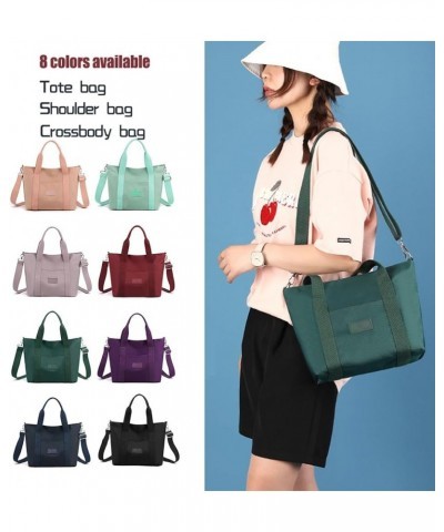 Nylon Tote Bag for Women Waterproof Cross Body Handbags Purses with Zipper Pocket Shoulder Bag Ladies Casual Satchel Light Gr...