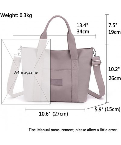 Nylon Tote Bag for Women Waterproof Cross Body Handbags Purses with Zipper Pocket Shoulder Bag Ladies Casual Satchel Light Gr...