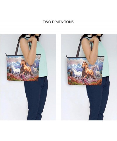 Women Tote Bags Horse Top Handle Satchel Handbags Shoulder Bag for Shopping 20847700 Horse $11.12 Satchels