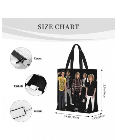 Cage Rock the Band Elephant Shoulder Bag Large Capacity With Zipper Tote Bag Top Handle Handbag Fashion Beach Bag For Office ...