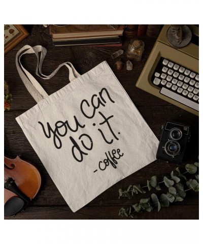 Coffee Lover Motivation Quote Tote bag for Women And Men Graphic Shoulder Bags Casual Cloth Purses and Aesthetic Handbags $18...