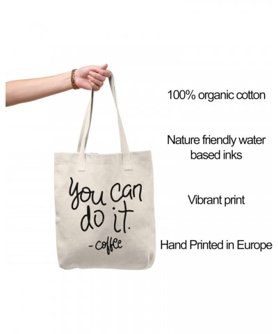 Coffee Lover Motivation Quote Tote bag for Women And Men Graphic Shoulder Bags Casual Cloth Purses and Aesthetic Handbags $18...