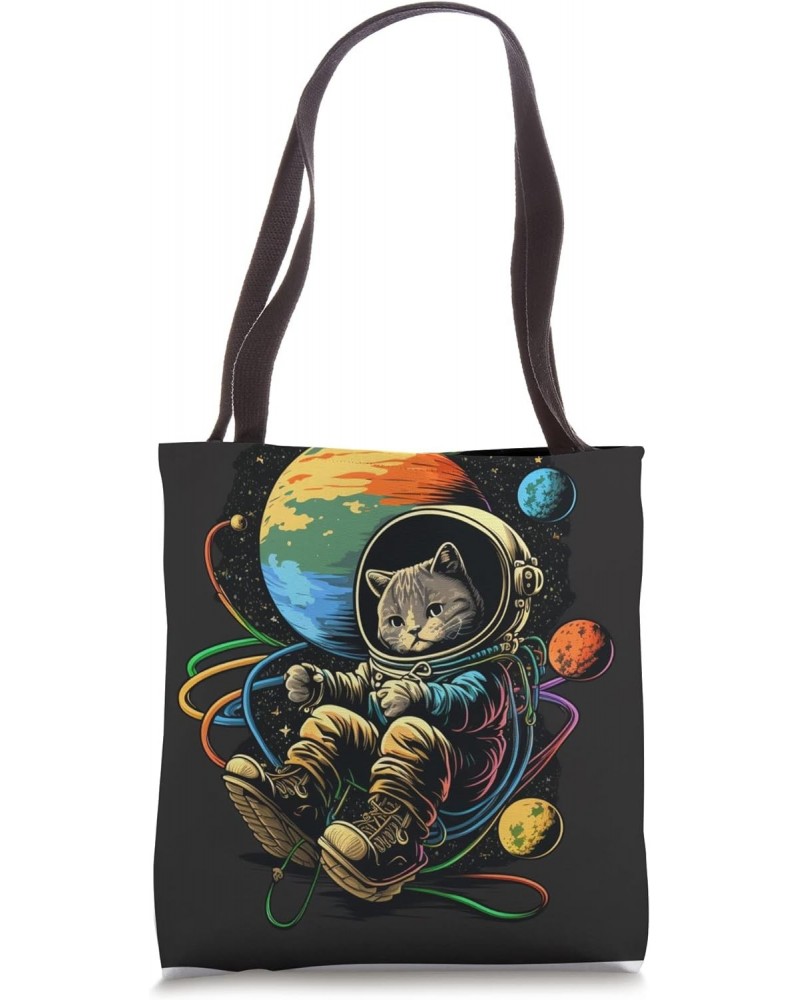 Funny astraunot cat Design cat lovers Cool space lover Tote Bag $11.27 Totes