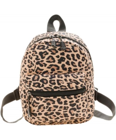 Cute Mini Backpacks for Women Nylon Female Bag Animal Printing Small Feminina Backpack Knapsack (White Butterfly) Brown Leopa...