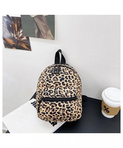 Cute Mini Backpacks for Women Nylon Female Bag Animal Printing Small Feminina Backpack Knapsack (White Butterfly) Brown Leopa...