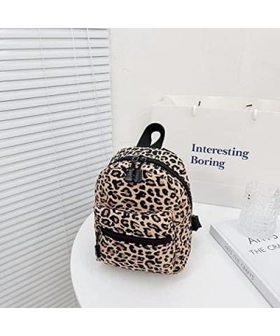 Cute Mini Backpacks for Women Nylon Female Bag Animal Printing Small Feminina Backpack Knapsack (White Butterfly) Brown Leopa...