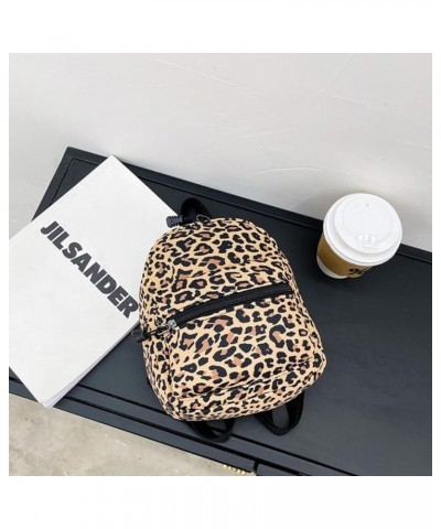 Cute Mini Backpacks for Women Nylon Female Bag Animal Printing Small Feminina Backpack Knapsack (White Butterfly) Brown Leopa...