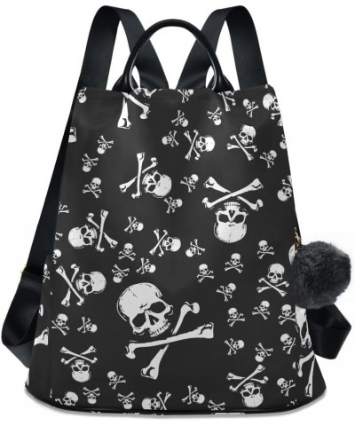 Backpack Purse for Women Fashion Travel Anti-theft Halloween Skull Head Daypack Casual Shoulder Bag Medium Size $19.66 Backpacks