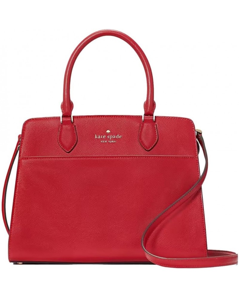 Madison Medium Satchel Saffiano Leather Handbag Candied Cherry $48.04 Satchels