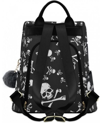 Backpack Purse for Women Fashion Travel Anti-theft Halloween Skull Head Daypack Casual Shoulder Bag Medium Size $19.66 Backpacks