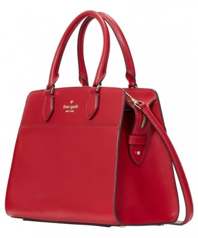 Madison Medium Satchel Saffiano Leather Handbag Candied Cherry $48.04 Satchels