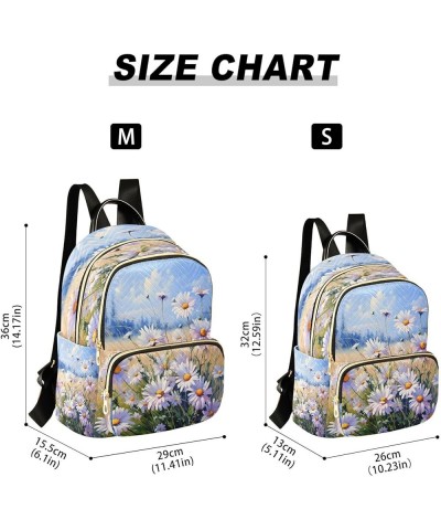 Fashion Backpack Mini Backpack Purse Casual Daily Backpack Purple Daisy for Travel for College Work Medium $15.68 Backpacks