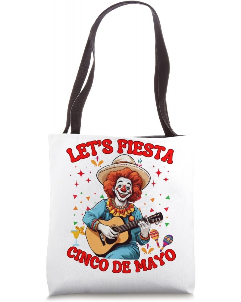 Happy Clown Classic Guitar Cinco De Mayo Sombrero Poncho Tote Bag $12.23 Totes