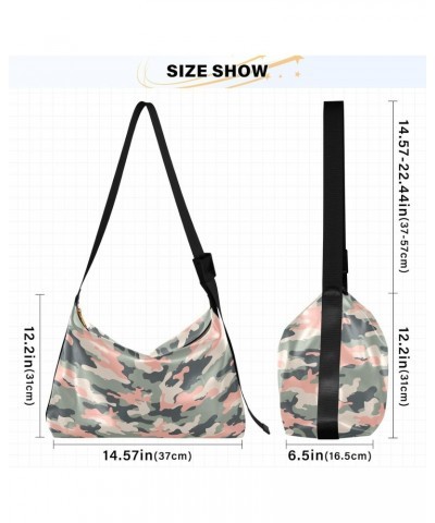 PU Leather Printed Crossbody Handbag Tote Bag Camouflage Printed Leather Large Crossbody Bag Waterproof Durable Soft Adjustab...