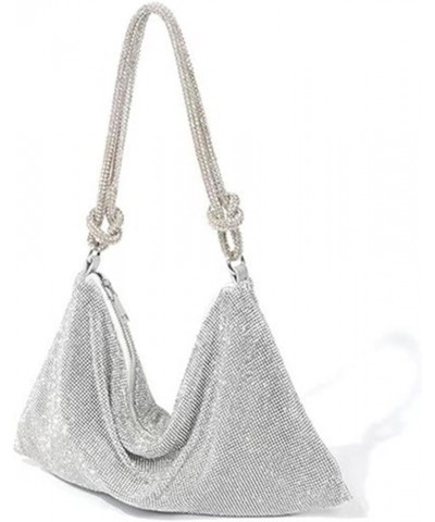 Brick-inlaid bends and hitches rhinestone bag underarm full Diamond handbag Green $25.30 Totes