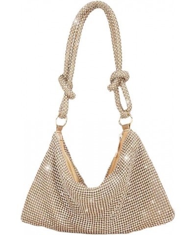 Brick-inlaid bends and hitches rhinestone bag underarm full Diamond handbag Green $25.30 Totes