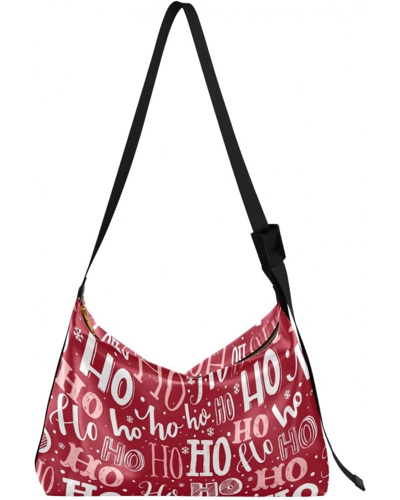 Ho Ho Ho Funny Christmas Girls Purse Crossbody Waterproof Womens Sling Bags Crossbody Side Bag $19.79 Hobo Bags