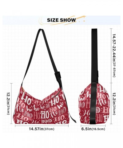 Ho Ho Ho Funny Christmas Girls Purse Crossbody Waterproof Womens Sling Bags Crossbody Side Bag $19.79 Hobo Bags