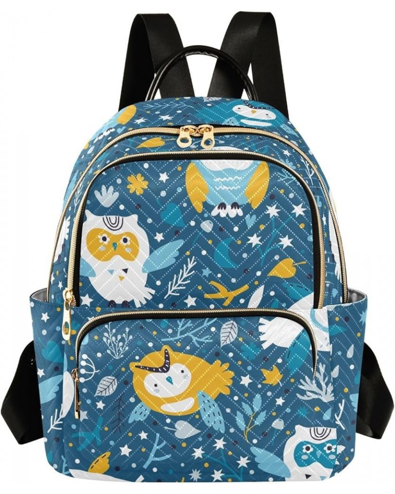 Owls Backpack Purse for Women Anti-theft Small Fashion Travel Backpack with Strap Handbag Lady Purse,M Small $14.70 Backpacks