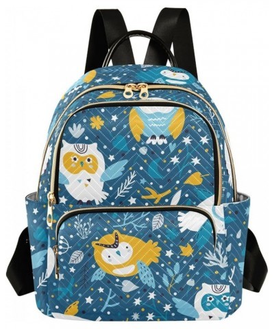 Owls Backpack Purse for Women Anti-theft Small Fashion Travel Backpack with Strap Handbag Lady Purse,M Small $14.70 Backpacks