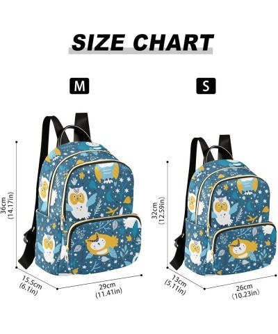 Owls Backpack Purse for Women Anti-theft Small Fashion Travel Backpack with Strap Handbag Lady Purse,M Small $14.70 Backpacks