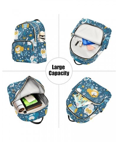 Owls Backpack Purse for Women Anti-theft Small Fashion Travel Backpack with Strap Handbag Lady Purse,M Small $14.70 Backpacks