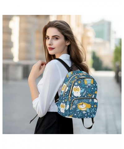 Owls Backpack Purse for Women Anti-theft Small Fashion Travel Backpack with Strap Handbag Lady Purse,M Small $14.70 Backpacks