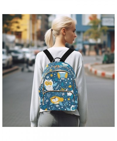 Owls Backpack Purse for Women Anti-theft Small Fashion Travel Backpack with Strap Handbag Lady Purse,M Small $14.70 Backpacks