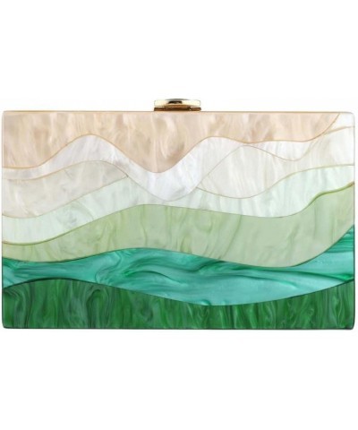 Acrylic Clutch Purses for Women Hierarchical Evening Handbags for Wedding Cocktail Banquet Prom Multi $14.03 Evening Bags