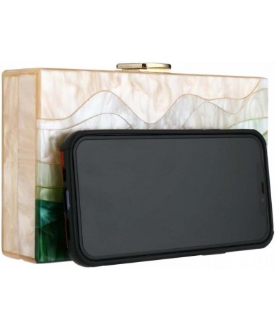 Acrylic Clutch Purses for Women Hierarchical Evening Handbags for Wedding Cocktail Banquet Prom Multi $14.03 Evening Bags