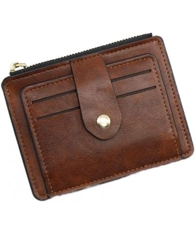 Card Holder Slim Leather Wallet Business Coin Purse Money Case for Zipper Mini Card Wallets (Color : K61Pink) K61brown $49.01...