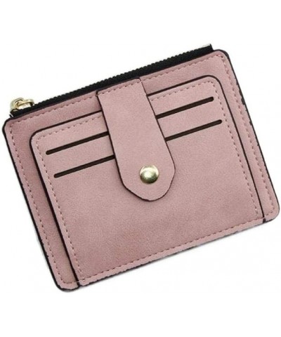 Card Holder Slim Leather Wallet Business Coin Purse Money Case for Zipper Mini Card Wallets (Color : K61Pink) K61brown $49.01...