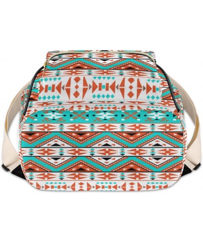 Aztec Geometric Custom Mini Backpack Purse for Women, Ethnic Personalized Fashion Leather Small Backpack Shoulder Handbag Tra...