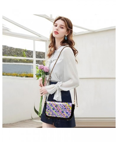 Crossbody Bags for Women Trendy Women's Black Shoulder Bag Small PU Leather Flap Cross Body Bag Handbags Pattern23 $18.85 Cro...