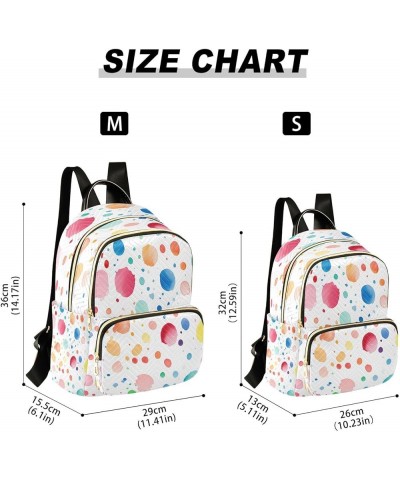 Oil Painting Art Polka Dot Women Backpack Purse Ladies Fashion Shoulder Bag Daypack Travel Bag 10L Small $20.99 Backpacks