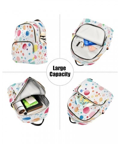 Oil Painting Art Polka Dot Women Backpack Purse Ladies Fashion Shoulder Bag Daypack Travel Bag 10L Small $20.99 Backpacks