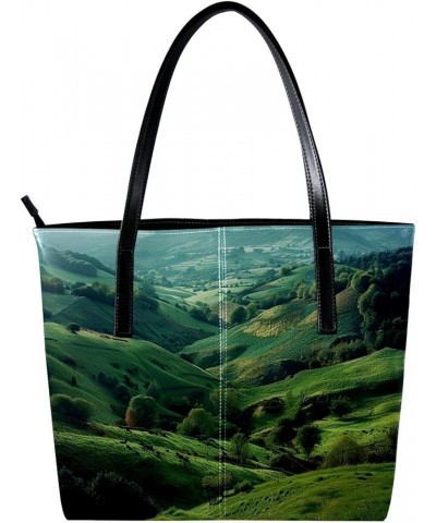 Tote Bags, Large Tote Bag, Tote Bag with Zipper, Mountains Fields Nature Landscape, Womens Tote Bag Design 14578 $21.49 Totes