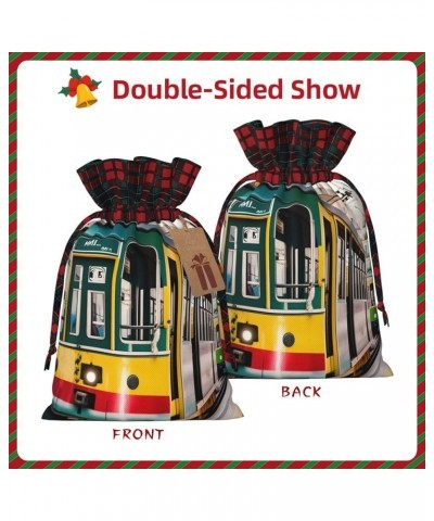 Diamond Pattern Christmas Gift Bag - Stylish Eco-Friendly Polyester Bag For Your Festive Presents Lisbon Tram Small $9.23 Han...