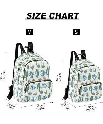 Green Cactus Cute Plant Women's Backpack Purse Causal Daypack Work Travel College Business Trip Bag Shoulder Bag Medium $18.8...