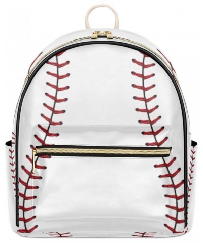 Baseball Mini Backpack Purse for Women Teen Girls, Baseball Texture Leather Small Backpack Lightweight Casual Travel Daypacks...