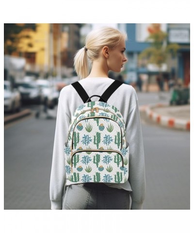 Green Cactus Cute Plant Women's Backpack Purse Causal Daypack Work Travel College Business Trip Bag Shoulder Bag Medium $18.8...