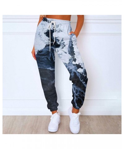 Womens Cargo Sweatpants Baggy Elastic Loose Pants Warm Casual Casual Loose Trousers Drawstring for Yoga Sweat Pants 1-dark Gr...