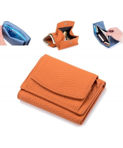 Mini Wallet for Women, Unisex Anti-Credit Card Fraud Folding Mini Wallet, Women's Foldable Short Wallet Orange $8.43 Wallets