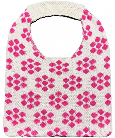 Tote Bag Aesthetic Tote Bag Crochet Tote Bag Y2k Purse Cute Tote Bags Aesthetic (Pink) Pink $13.12 Totes